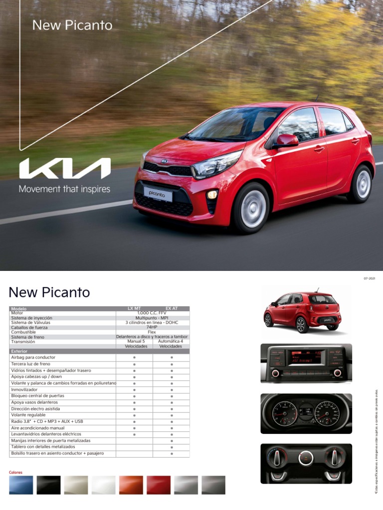 Ficha Tecnica Picanto PDF