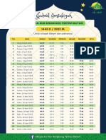 Biru Illustrasi Jadwal Imsakiyah Bulan Ramadan Poster