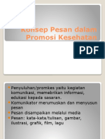 Konsep Pesan Dalam Promosi Kesehatan