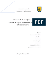 Presión de vapor: Evaluación de fuerzas intermoleculares