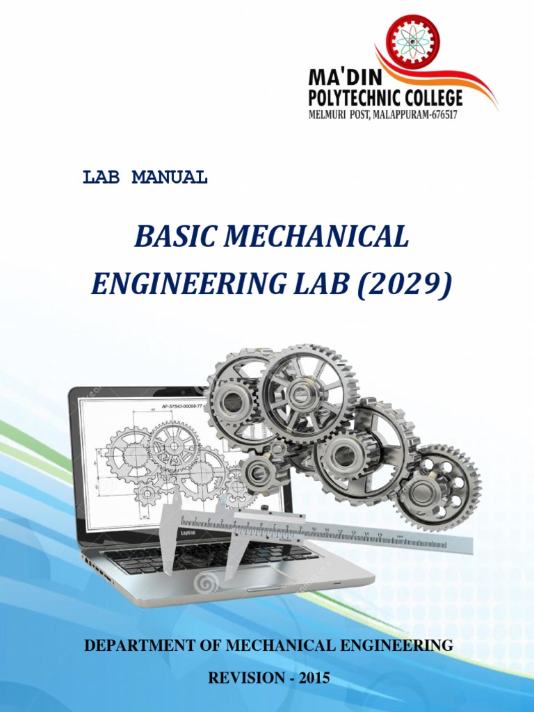 Basic Mechanical Engineering Lab Manual | PDF | Soldering | Internal ...