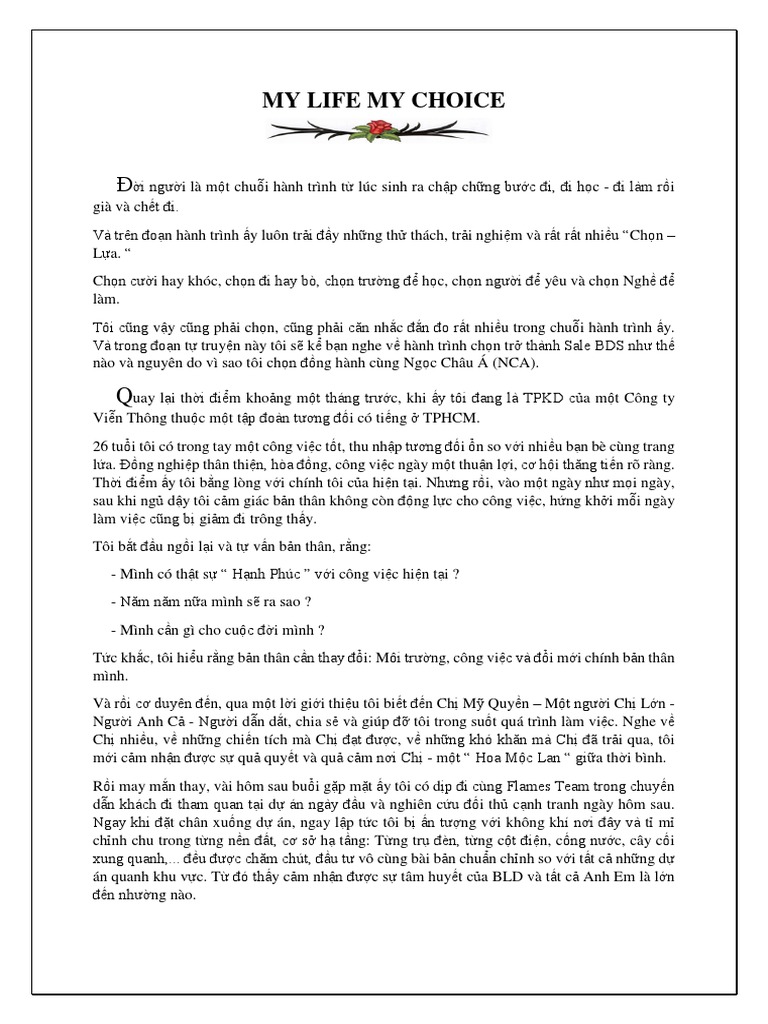 My Life My Choice | PDF