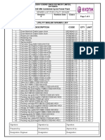 Recommended Spares List For UB (Final)