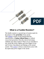 What Is A Fusible Resistor