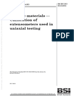 (BS en ISO 9513 - 2002) - Metallic Materials. Calibration of Extensometers Used in Uniaxial Testing.