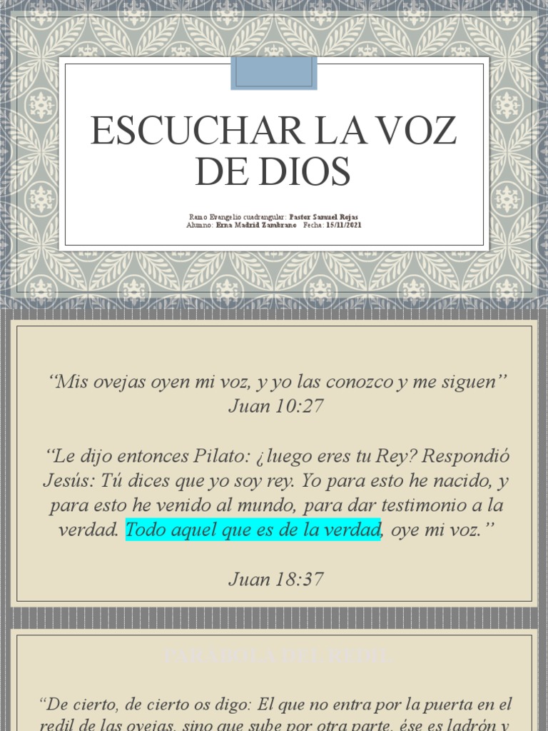 Escuchar la Voz de Dios en la Fe | PDF | Jesús | Divinidad