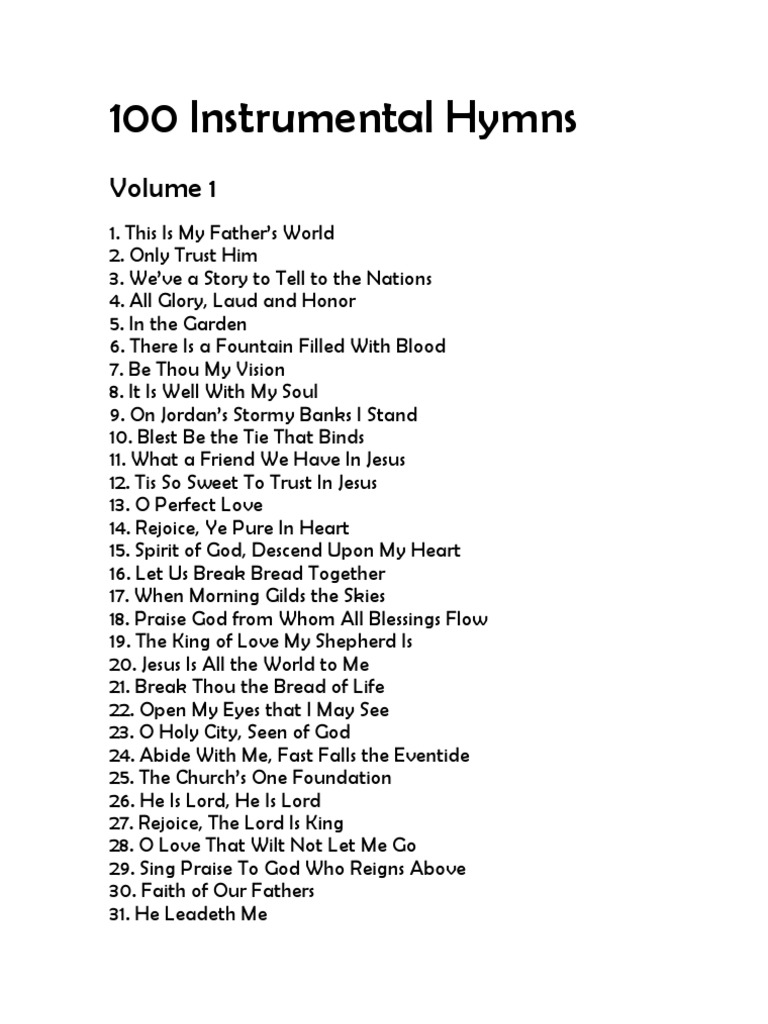 100 Instrumental Hymns Collection | PDF | Jesus | Theology