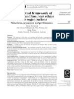 A Conceptual Framework of Corporate and Business Ethics Across Organizations