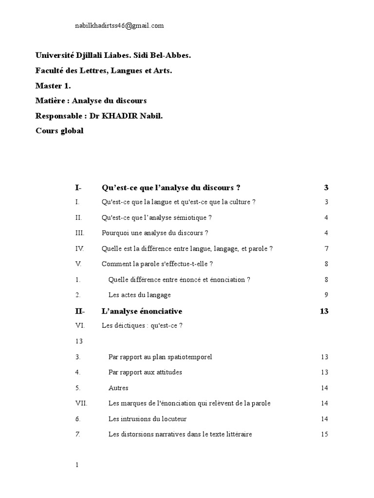 Introduction à l'analyse du discours | PDF | la communication ...