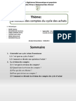 Exposé - La Révision Des Comptes Du Cycle Des Achats