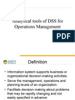 Session-2.8 - Analytical Tools For DSS For Operations Management