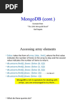 Mongodb (Cont.) : Excerpts From "The Little Mongodb Book" Karl Seguin