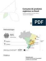 Consumo orgânicos Brasil pesquisa nacional