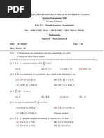 BSC SY Paper No.-IX Real Analysis-II With Answerkey