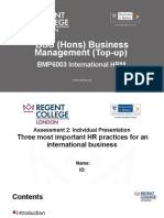 BSC (Hons) Business Management (: BMP6003 International HRM