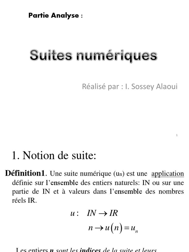 1.suites Numériques | PDF