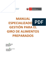 Manual Especializado de Gestión para El Giro de Alimentos Preparados PDF