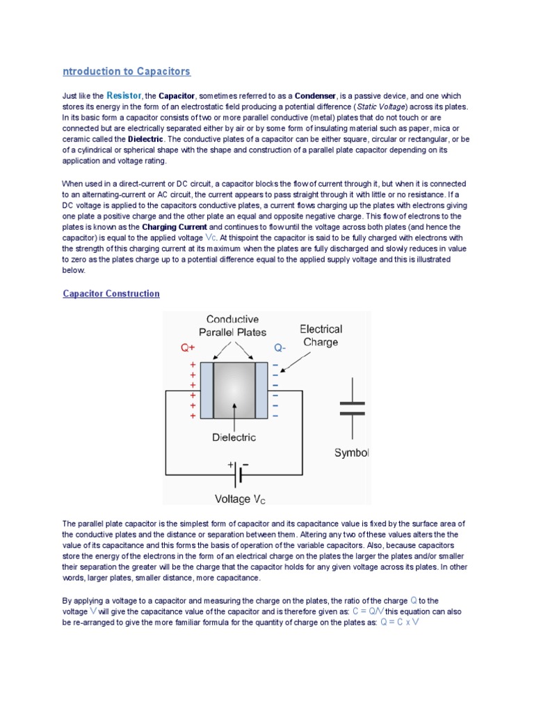 Introduction to Capacitors What They Are and How They Work PDF