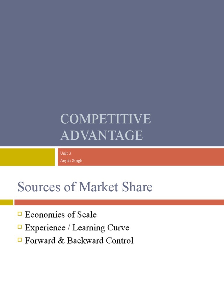 Competitive Advantage - Unit 3 | PDF