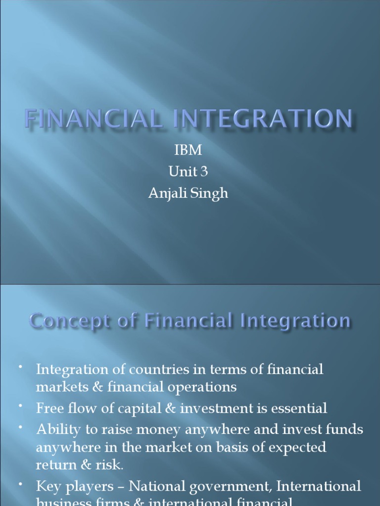 Unit3 - Financial Integration | PDF