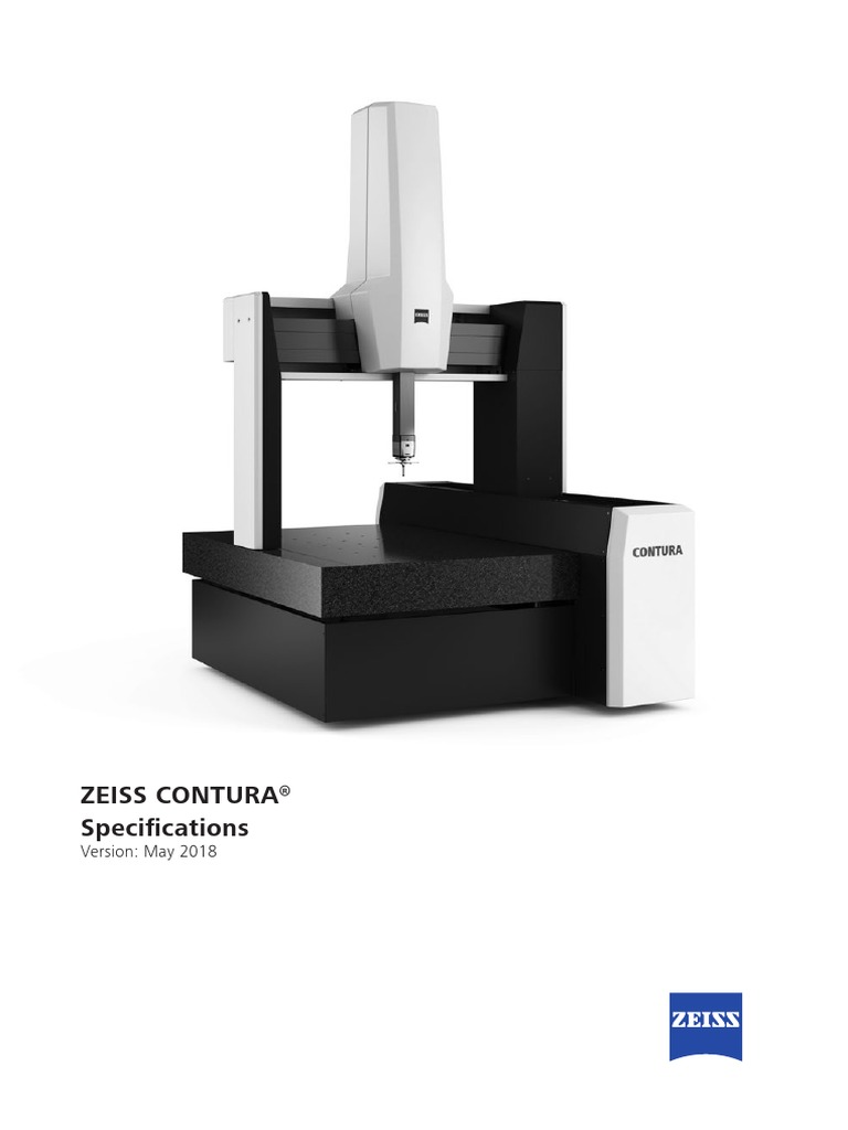 Specifications ZEISS CONTURA PDF Metrology Optics
