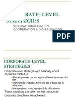 Corporate-Level Strategies: Internationalisation, Cooperation & Digitalisation