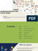 FMCG Sector - A Brief Analysis by Porter's 5 Fcactor Model