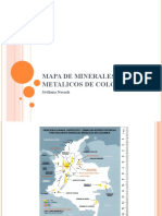 Mapa de Minerales Metalicos de Colombia