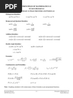 Math 12 Formula Sheet