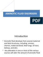 Aminotic Fluid Disorders