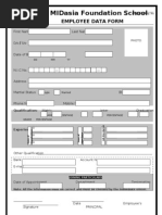 Employee Data Form