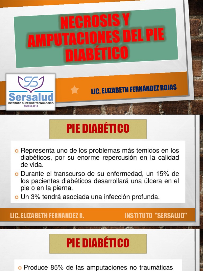 Necrosis y Amputaciones Del Pie Diabetico PDF Diabetes Ciencias