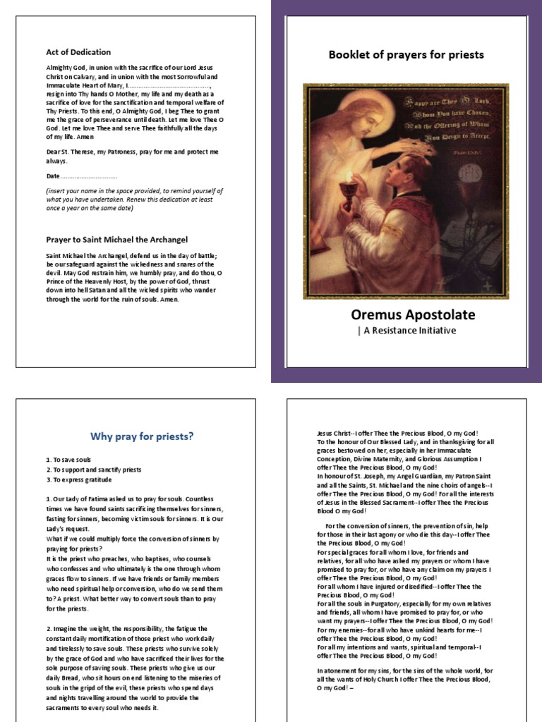 Prayers and Dedications for Priests | PDF | Religion & Spirituality ...