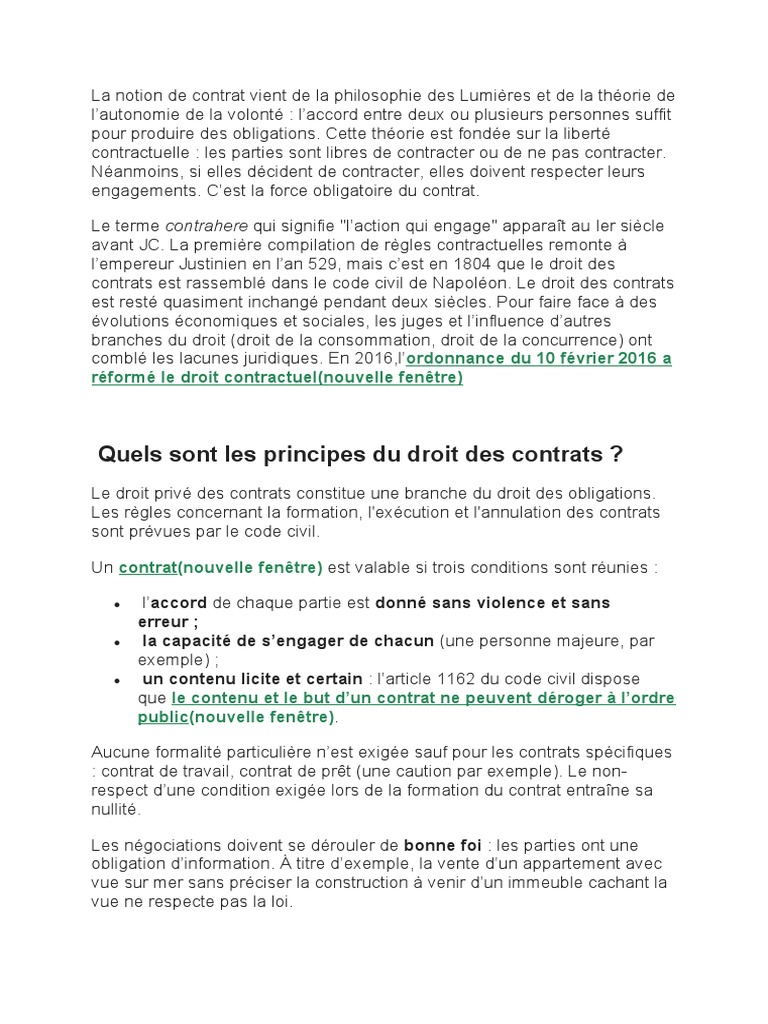 Principes du Droit des Contrats | PDF | Justice | Crime et violence