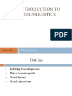 An Introduction To Sociolinguistics: Siwar Manai