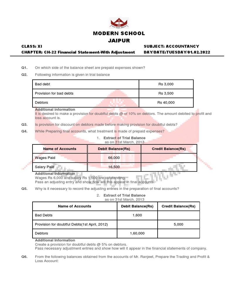 Final Accounts Preparation Guide | PDF | Bad Debt | Debits And Credits