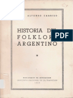 Juan Alfonso Carrizo - Historia Del Folklore Argentino (Instituto Nacional de La Tradición-1953)