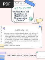 A.O. No. 67 S 1989: "Revised Rules and Regulations On Registration of Pharmaceutical Products"