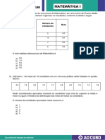 Medidas estatísticas em provas de Matemática