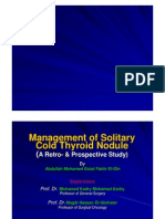 Management of Solitary Cold Thyroid Nodule