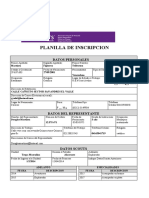 Planilla de Registro Roraima