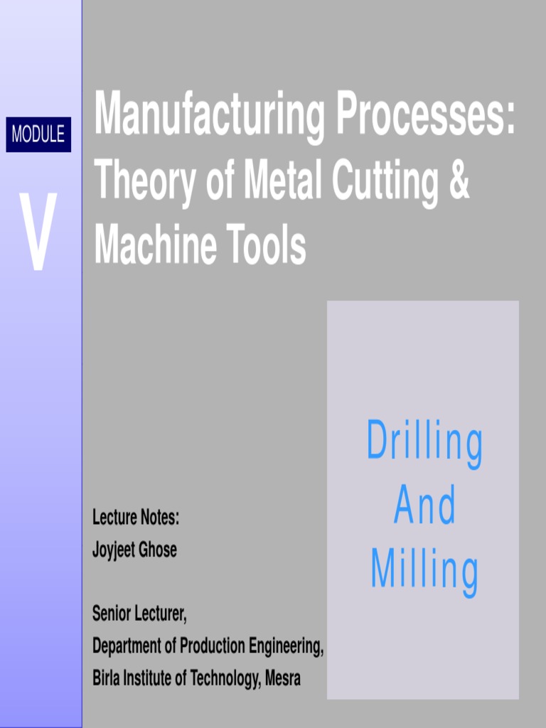 Drilling and Milling Machine Overview | PDF