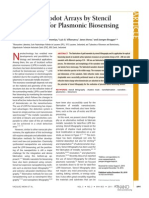 Metallic Nanodot Arrays by Stencil Lithography For Plasmonic Biosensing Applications