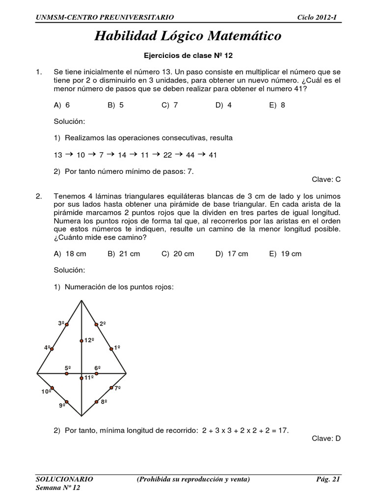 Ejercicios de Lógica Matemática Secundaria | PDF | Objetos matemáticos ...