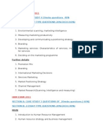 SECTION A: CASE STUDY 4 10mrks Questions 40% Section B: 3 Essay Type Questions 20% Each (60%)