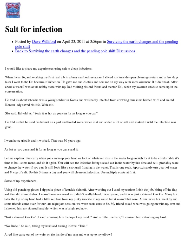 Salt For Infection PDF Nature