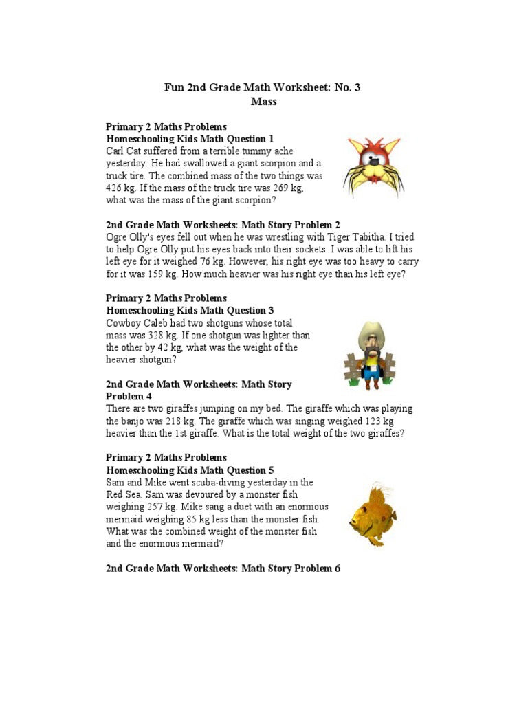 Fun 2nd Grade Math Story Problems | PDF | Teaching Mathematics