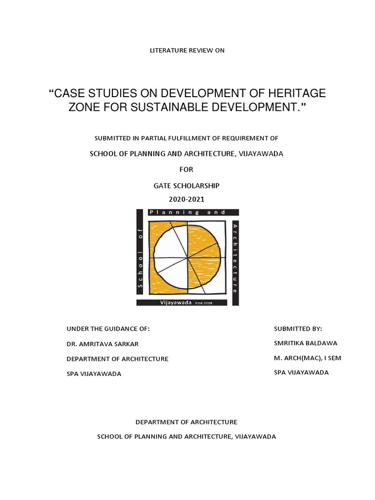 Heritage Zone Development for Sustainability | PDF | Sustainability ...