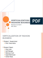 Verticalization of Fashion Business