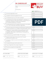 Application Checklist: Student Name Date of Birth